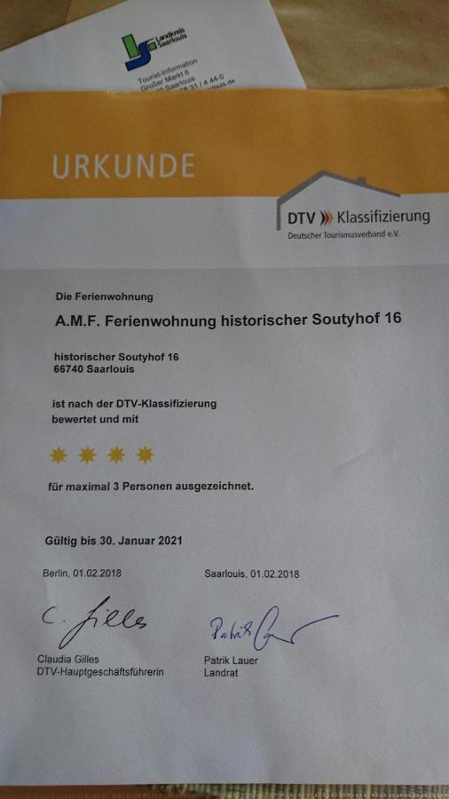 Amf Ferienwohnungen Historischer Soutyhof Saarlouis Esterno foto